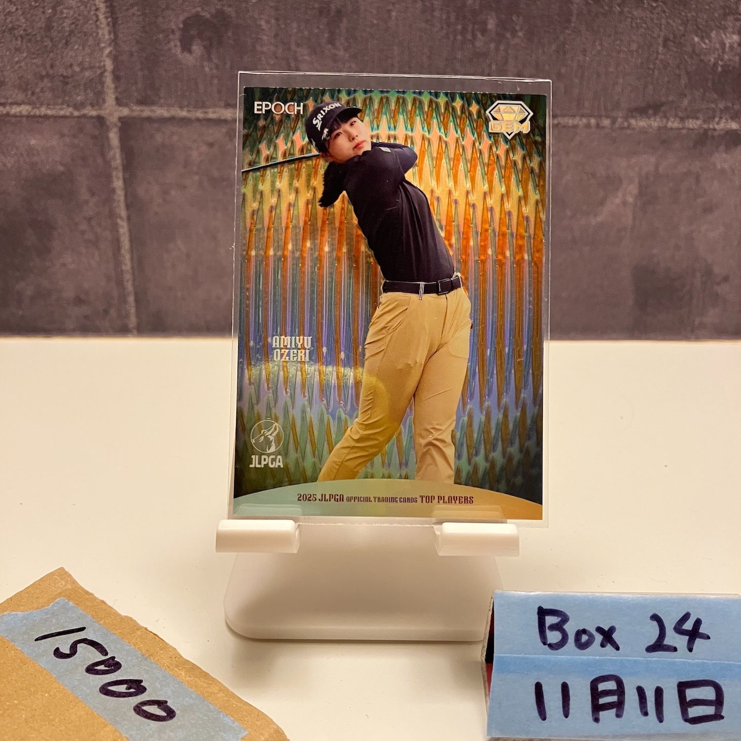2025 Epoch 尾関彩美悠 ozeki amiyu 04 25 GEM ジェム JLPGA Top Players 女子プロゴルフ カード