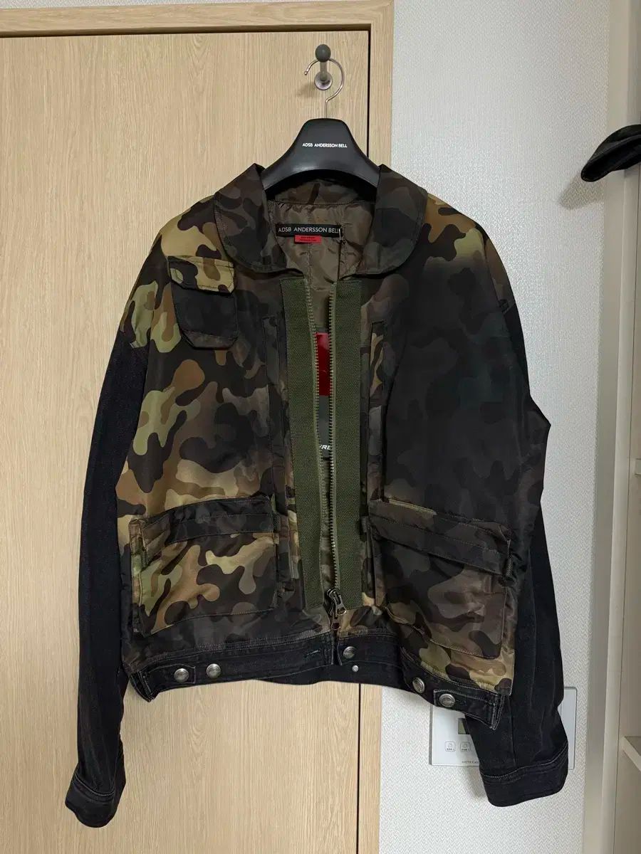 アンダースンベル カモフラ ジップアップ デニムジャケット XL