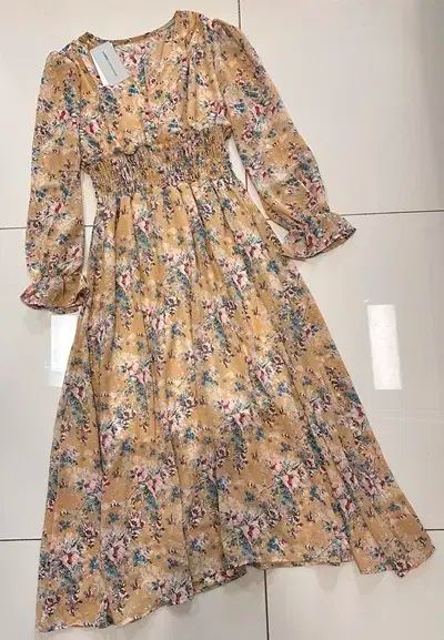 新 ウール リス カミング ホーム ロング丈ワンピース