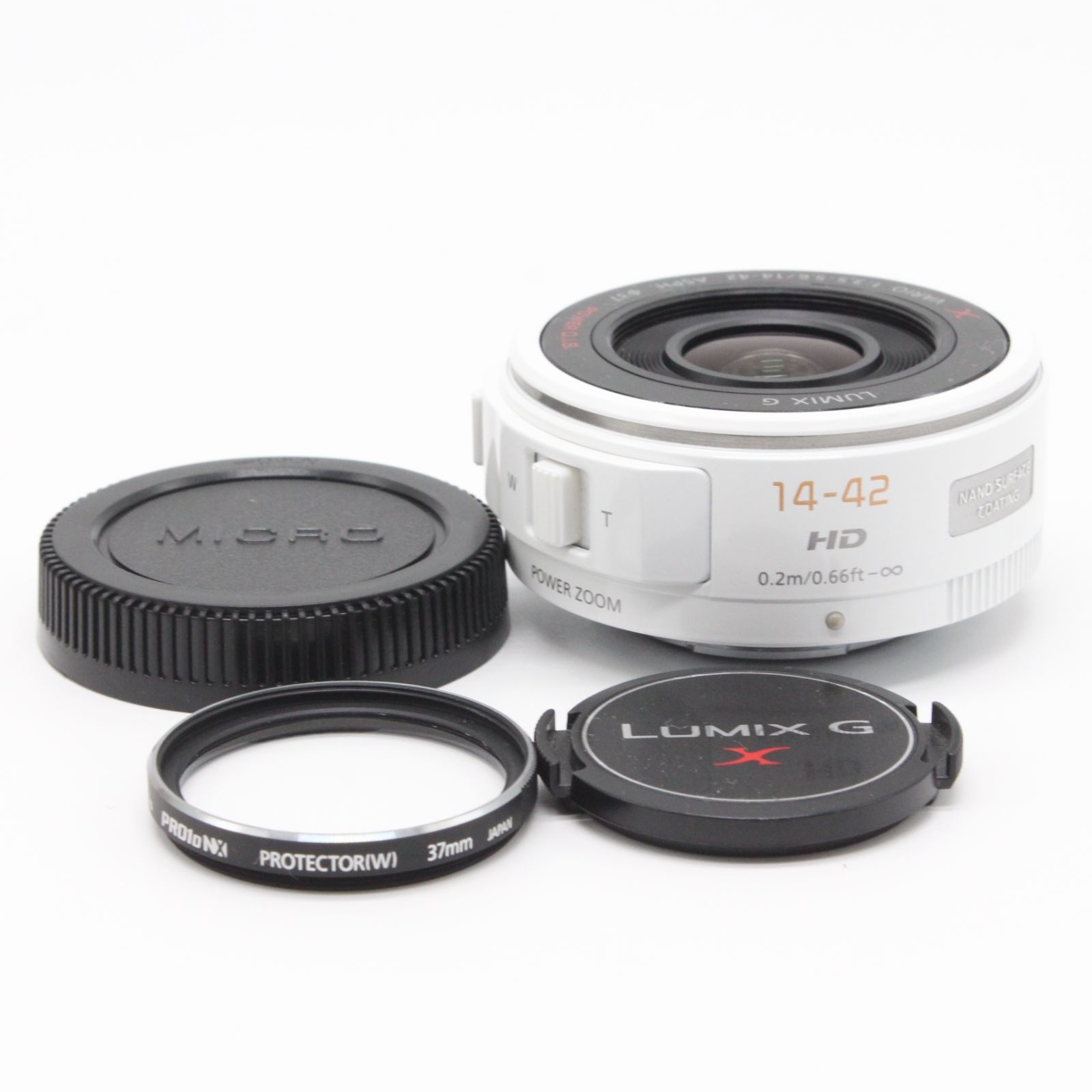 上品 PANASONIC ルミックス G X VARIO PZ 14-42mm F3.5-5.6 ASPH. POWER O.I.S. ホワイト