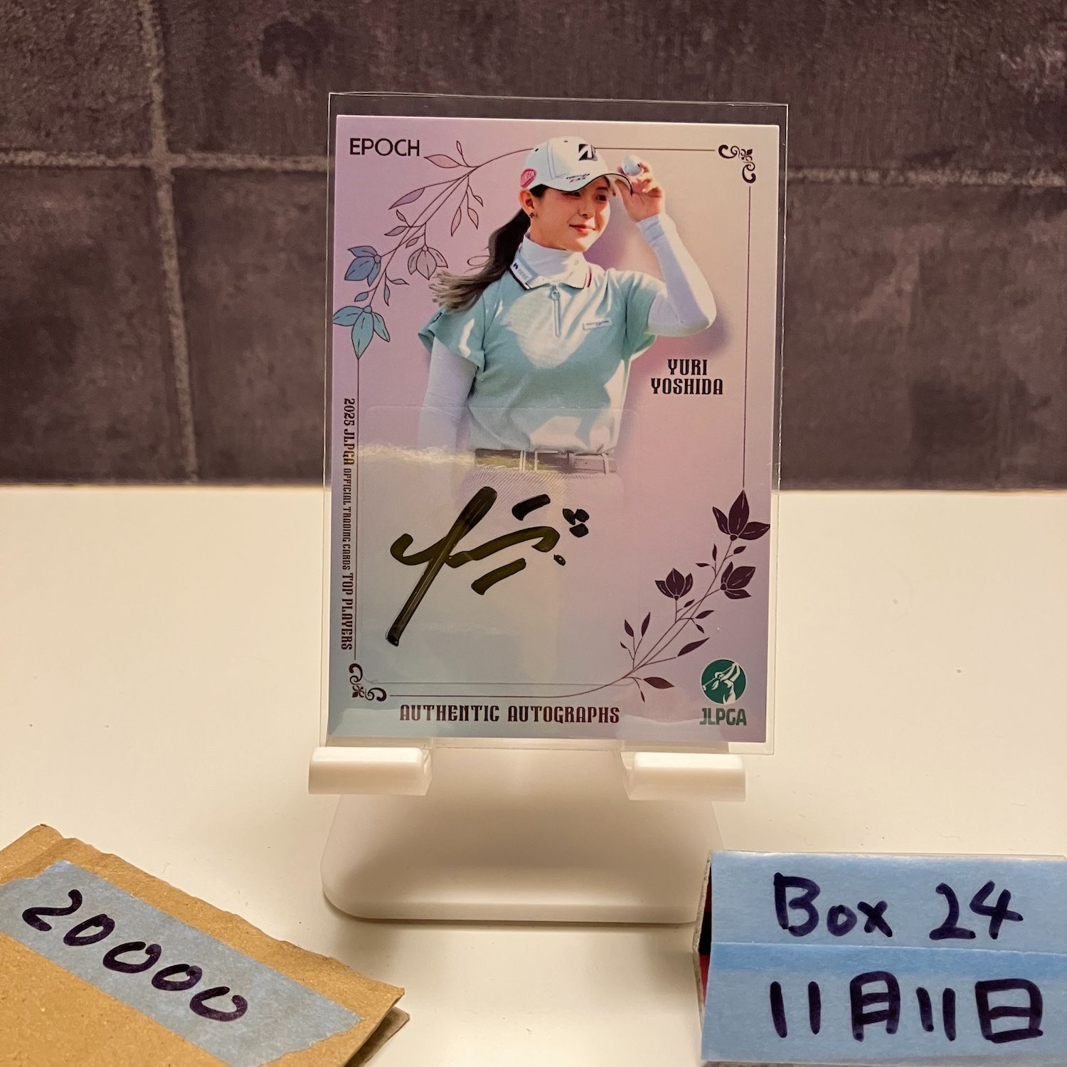 2025 Epoch 吉田優利 yoshida yuri 102 129 直筆サインカード JLPGA Top Players 女子プロゴルフ カード