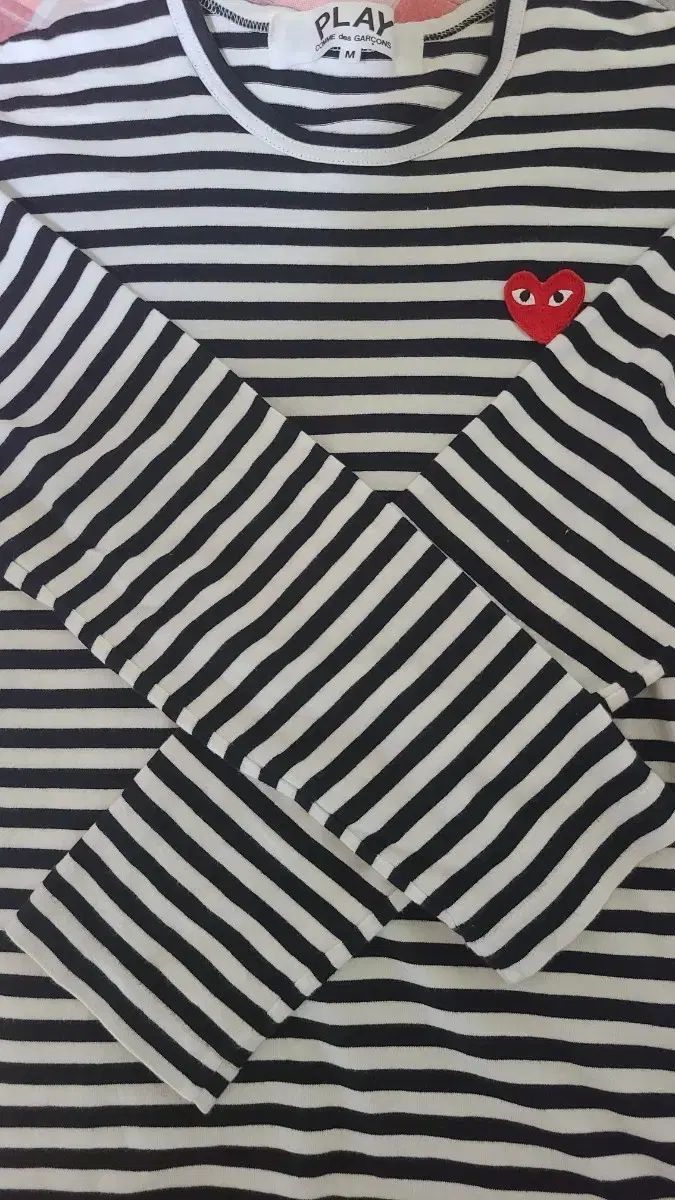 コム デ ギャルソン PLAY ストライプ 長袖Tシャツ Mサイズ