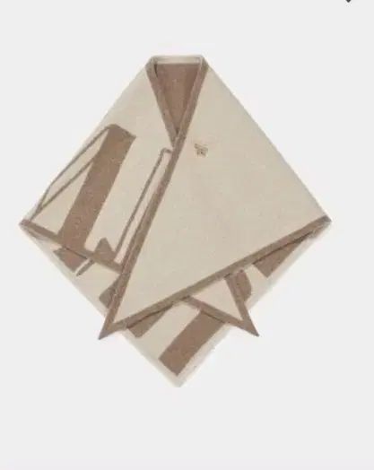 TIME カシミア ジャカード マフラー ブローチ セット