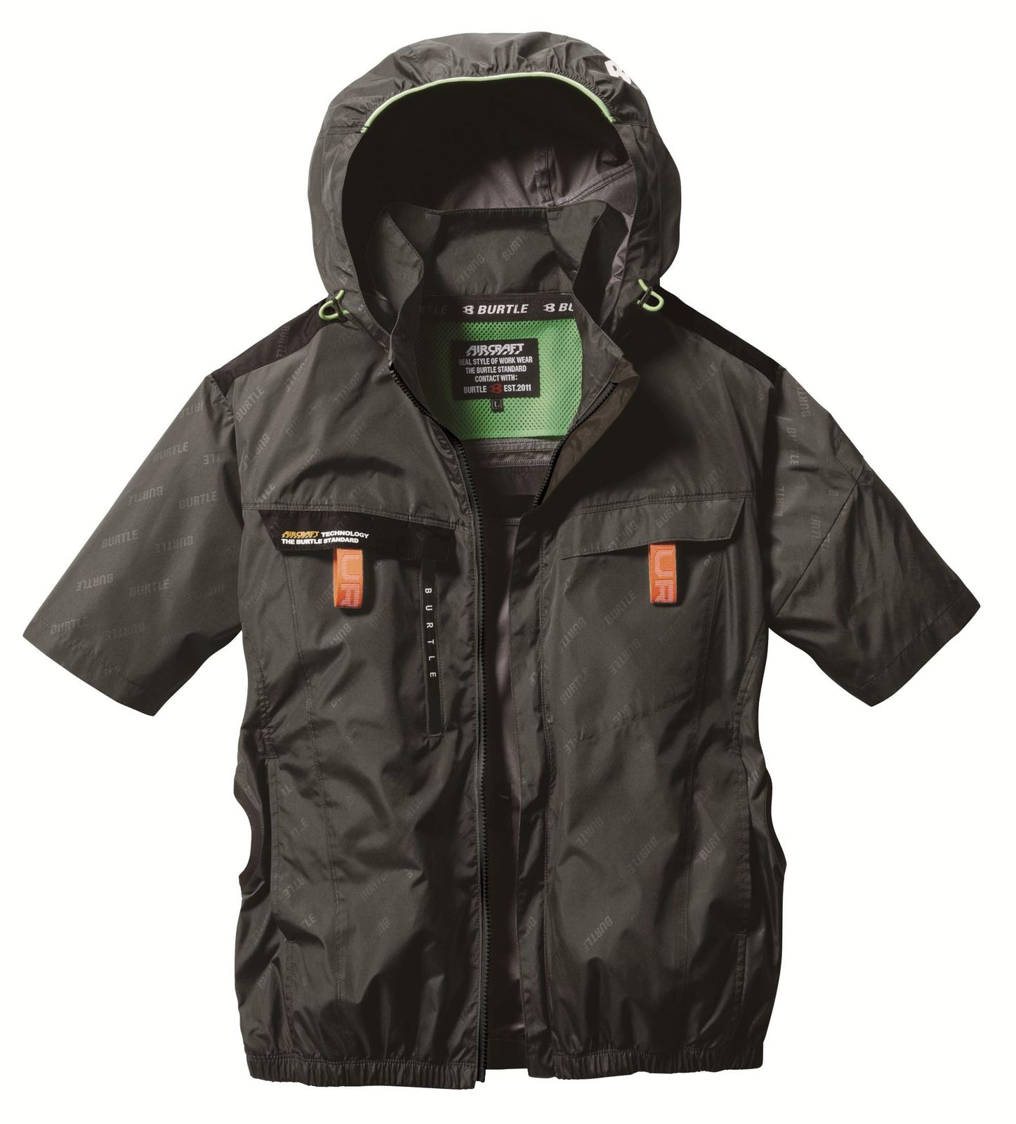 BURTLE バートル エアークラフト半袖ブルゾン ユニセックス 春夏用 ミルスグリーン AC2026 14 M ミルスグリーン Free Size