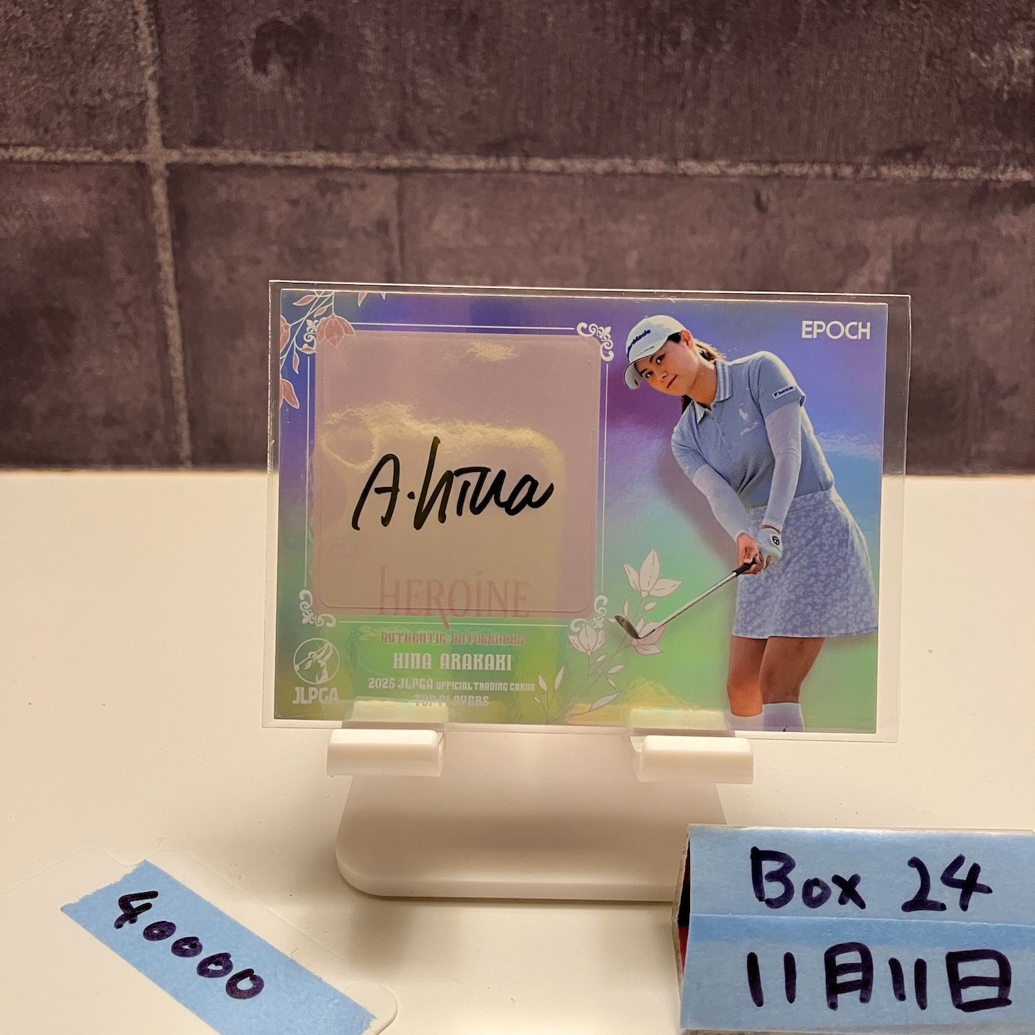 2025 Epoch 新垣比菜 hina arakaki 1 5 Heroine 直筆サインカード JLPGA Top Players 女子プロゴルフ カード