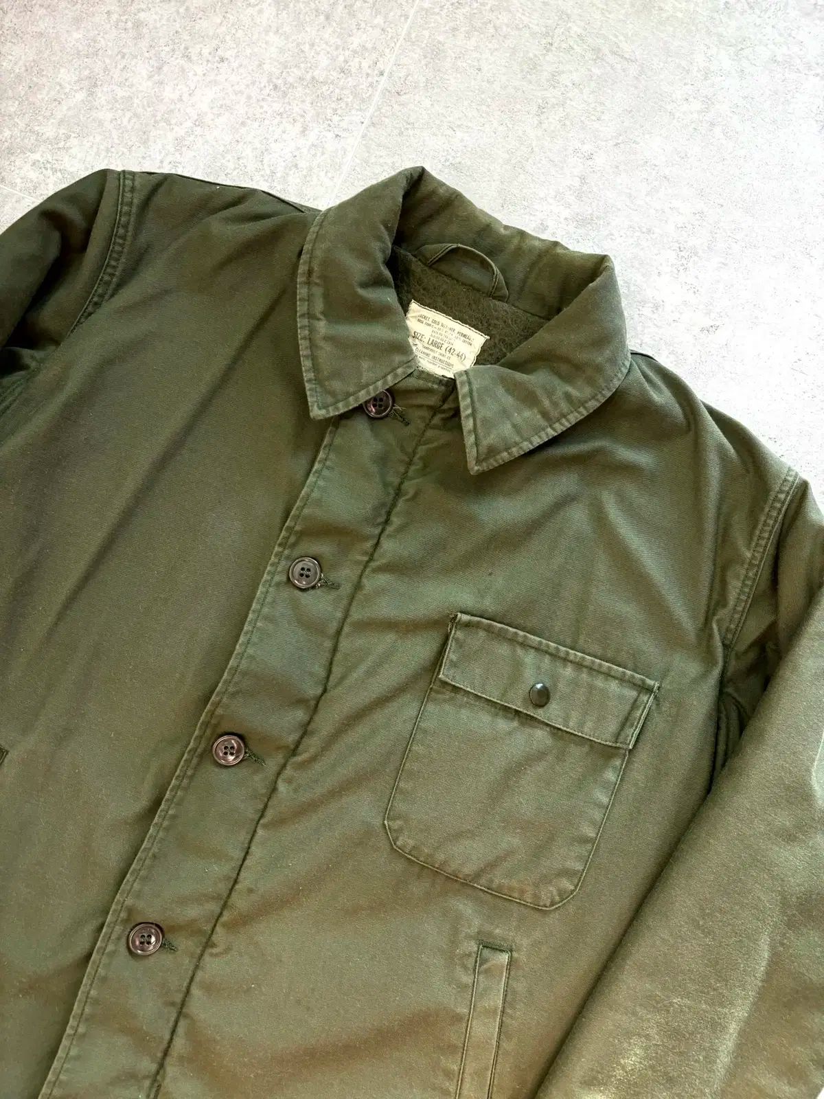 80 s 迷 海軍 A-2 デッキ ジャケット L 105