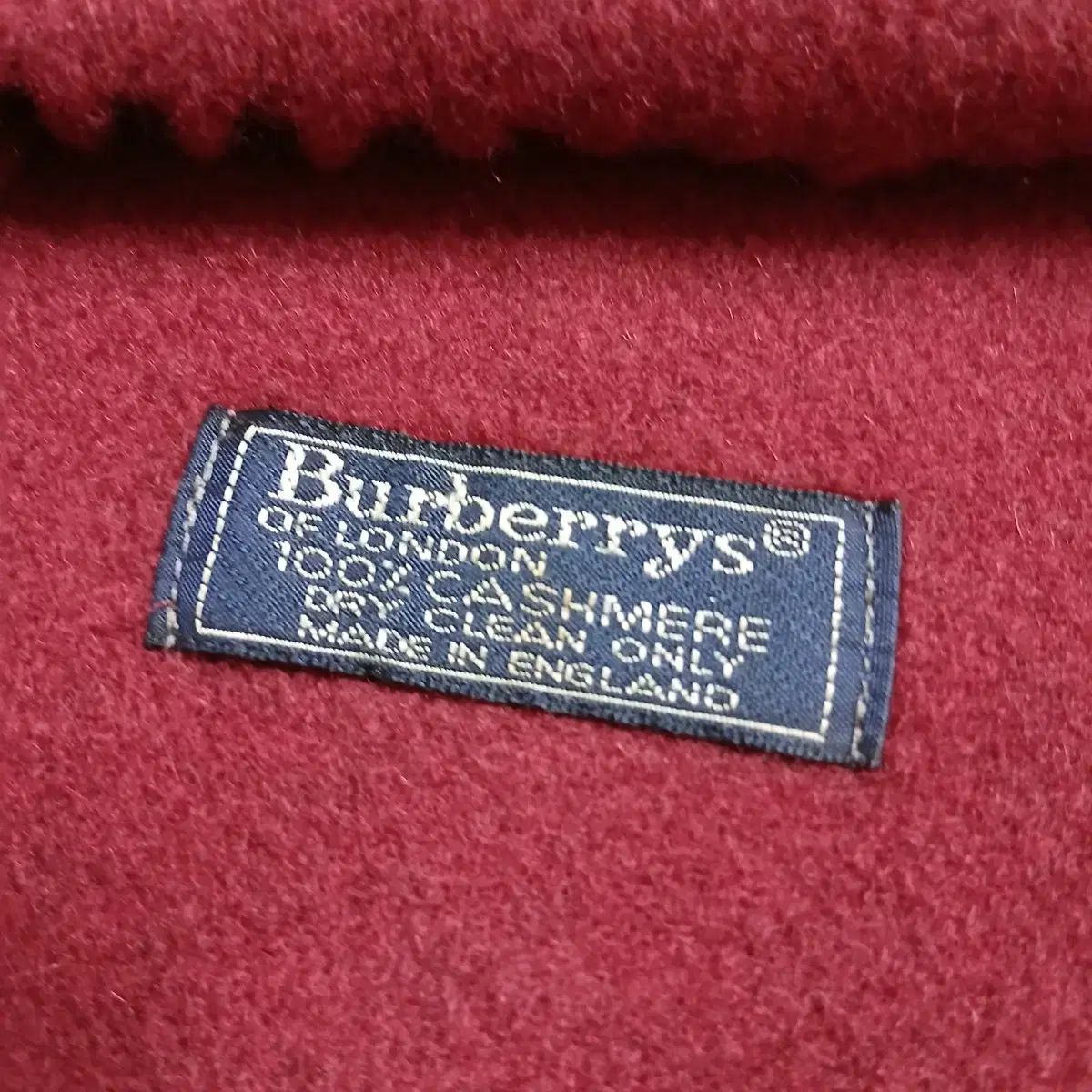 バーバリー カシミア マフラー バーガンディ