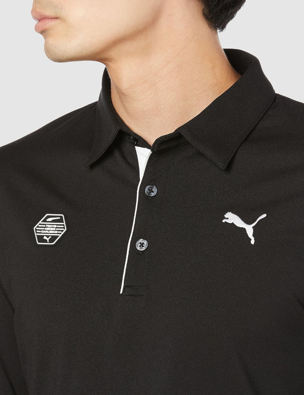 プーマ ゴルフシャツ ゴルフ ストレッチカノコベーシックワッペンツキLSポロシャツ メンズ ブラック プーマブラック Free Size