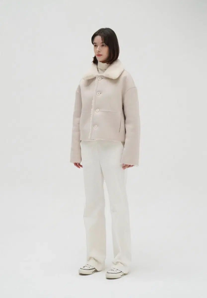 ルバ levar シアリング リバーシブル クロップド ジャケット