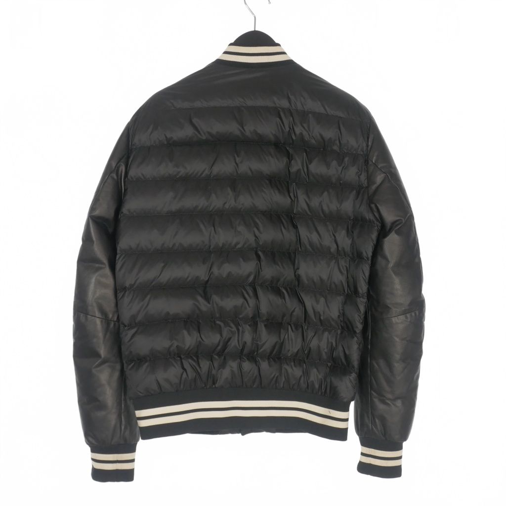 モンクレール MONCLER AUBURN レザー切替 ダウンジャケット スタジャン