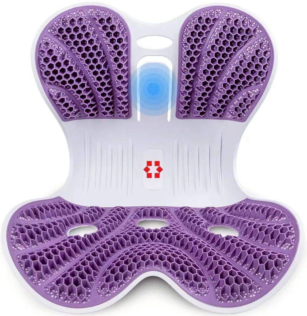 新品☆姿勢矯正椅子 カーブルチェア パープル 紫 骨盤サポート 軽量