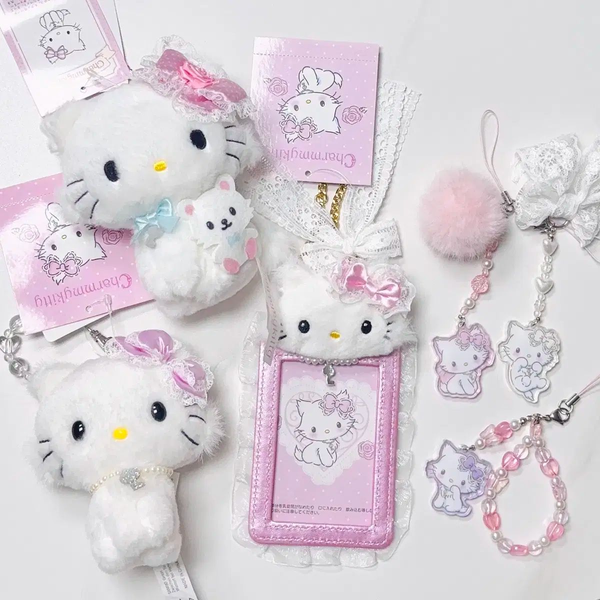 shop取引では対象外 まとめ チャーミーキティ 平成 トレカホルダー マスコット キーホルダー セット