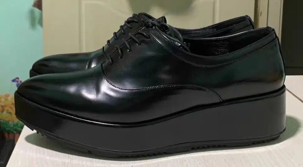 プラダ ラック フラットフォーム オックスフォードシューズ 38 スニーカー 靴