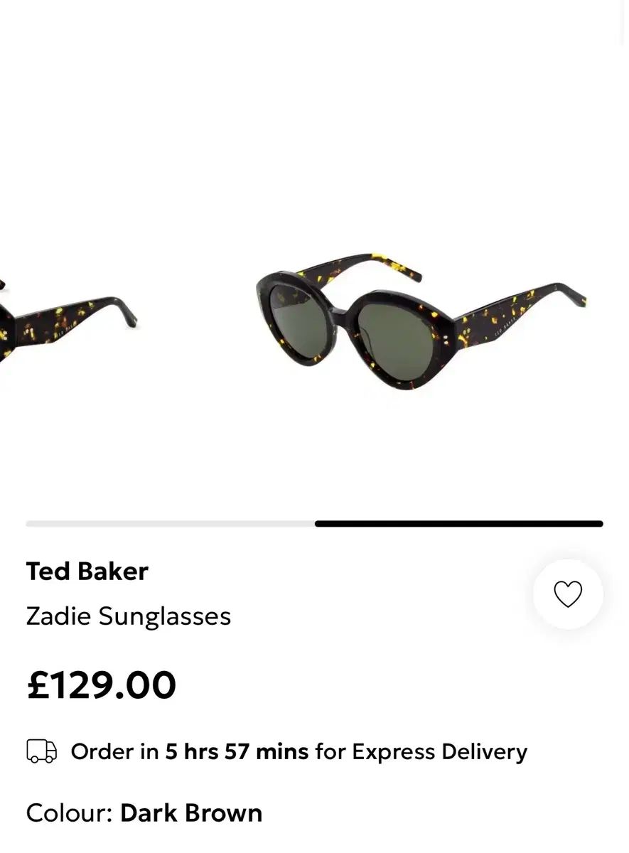 Ted Baker London Zadie テッドベイカー ダークブラウン サングラス