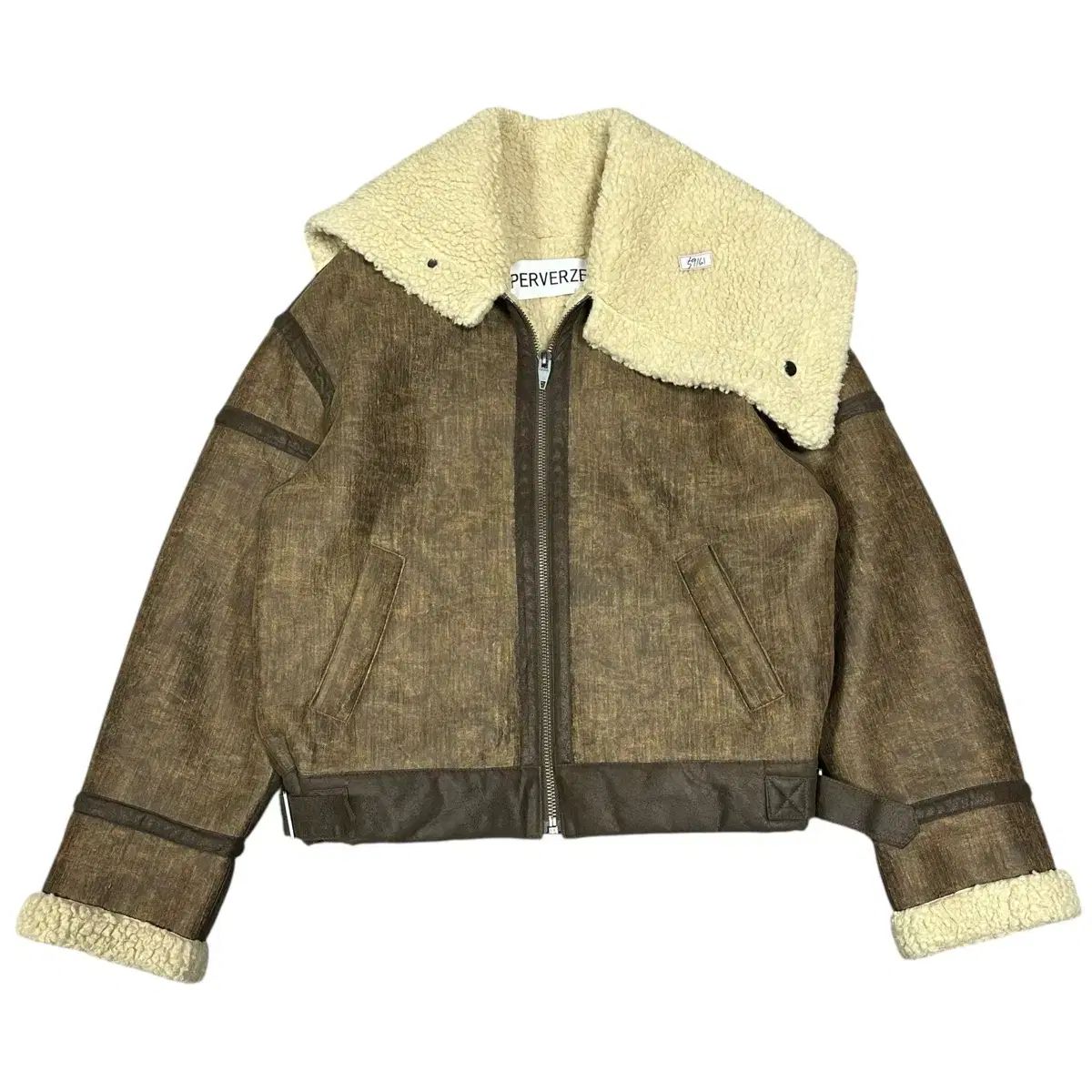 即配 ファーバズ シアリング ムートンコート ジャケット