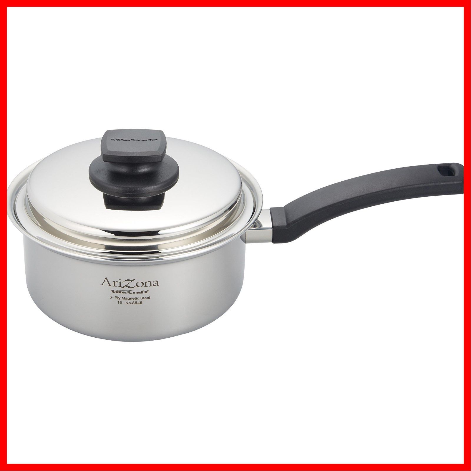 レシピ付 17cm 8545 アリゾナ 片手鍋 シルバー ビタクラフト