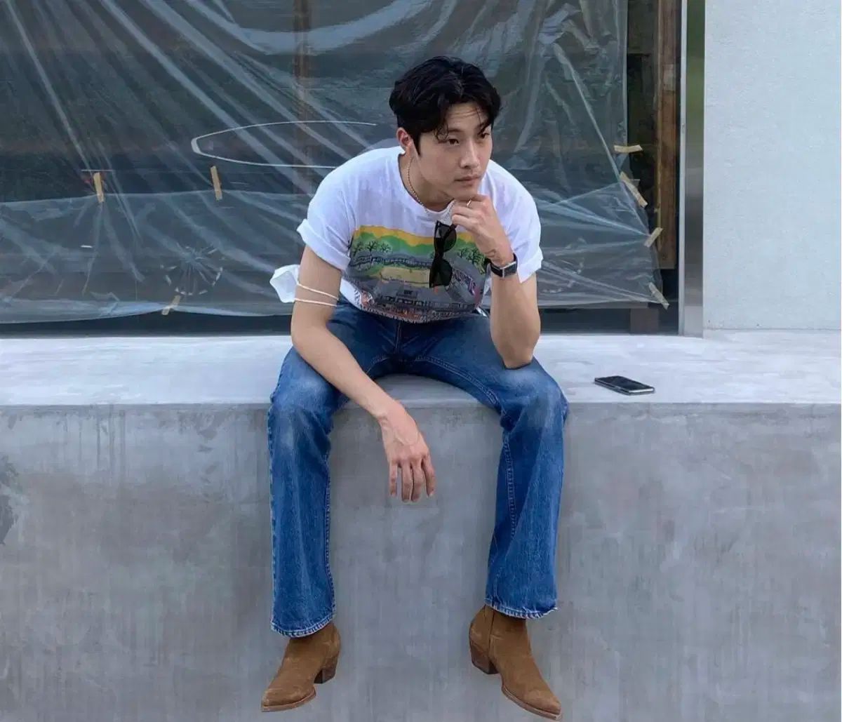 42 Saint Laurent ルーカス ウェスタン ブーツ