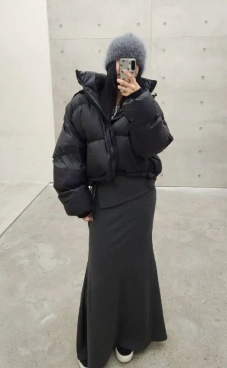 コットンバナナ_アモン グース ダウン アウター ブラック