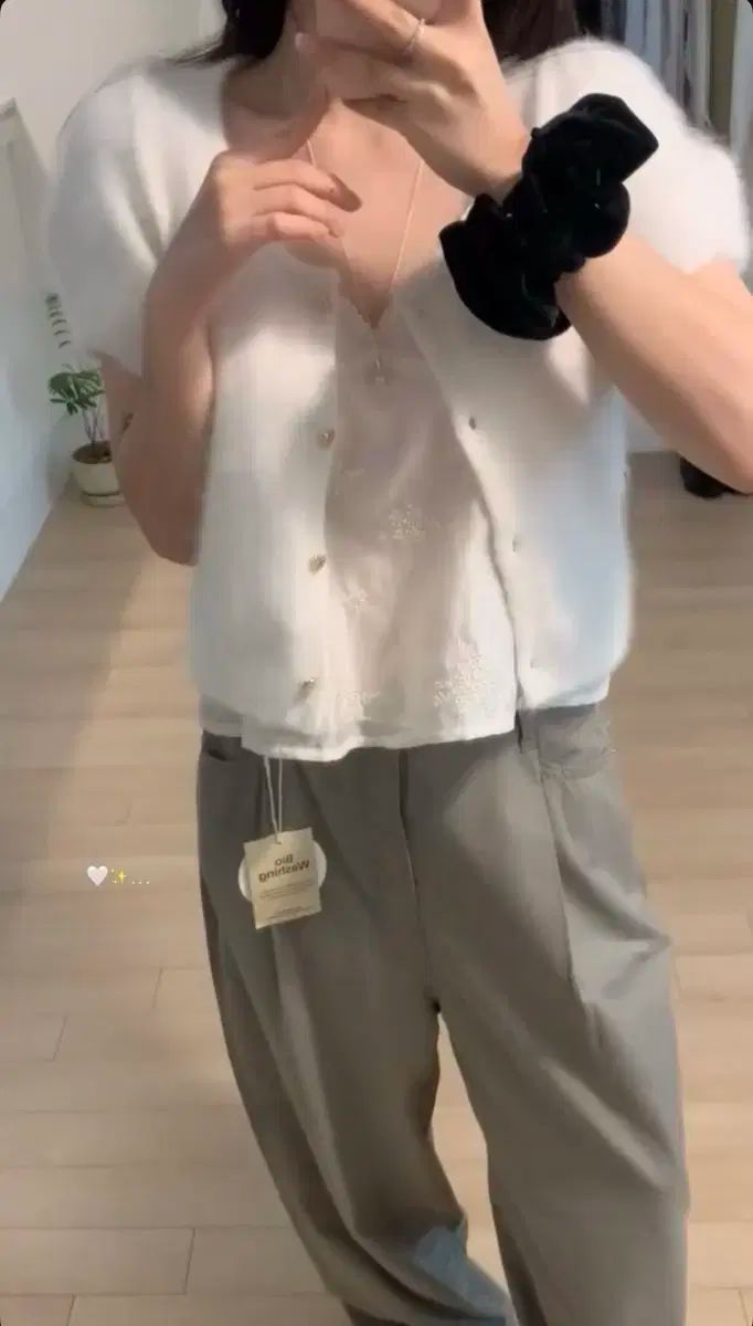 ヌアヌア ハート アンゴラ カーディガン