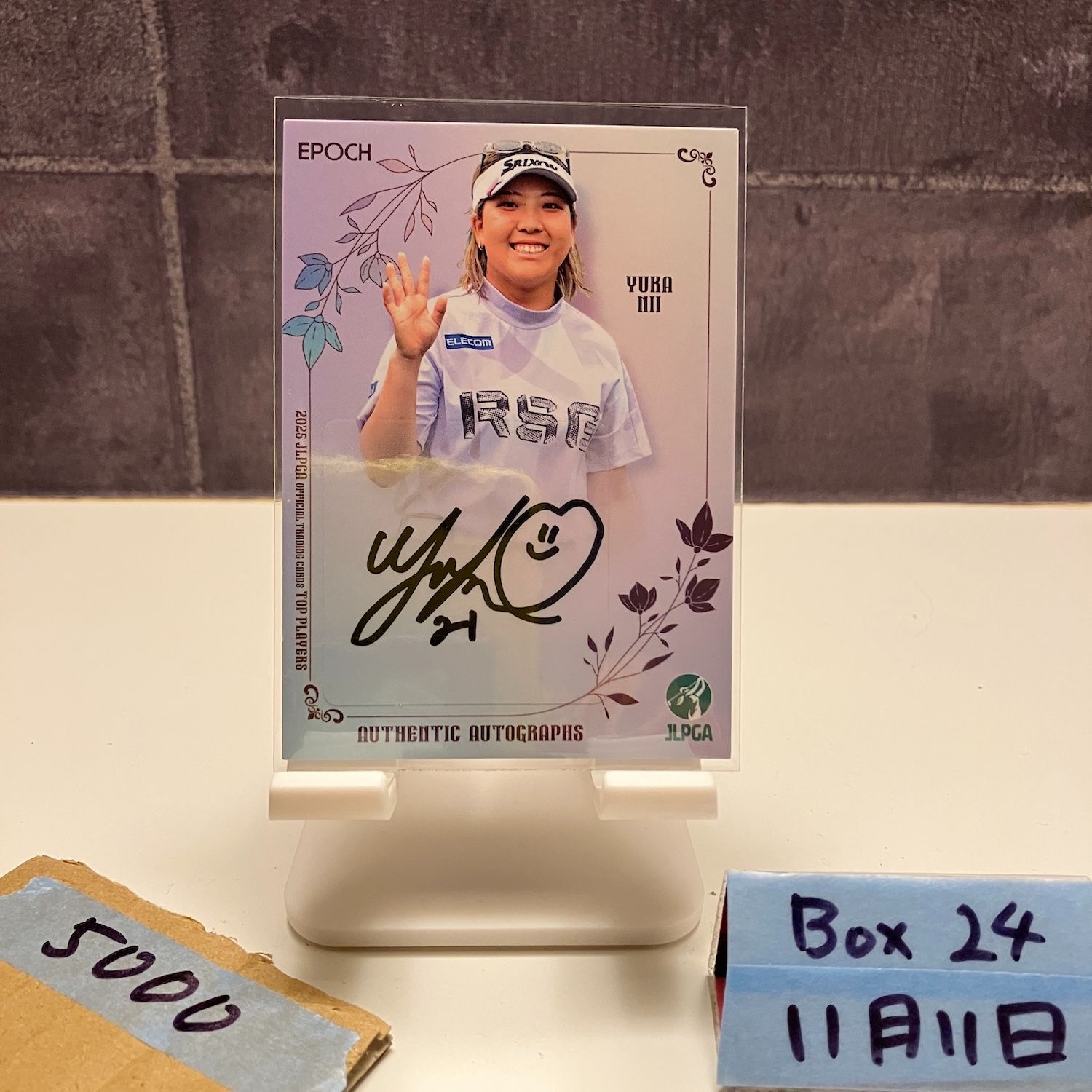 2025 EPOCH JLPGA TOP PLAYERS 仁井優花 Yuka Nii 001 102 直筆サインカード 女子プロゴルフ カード