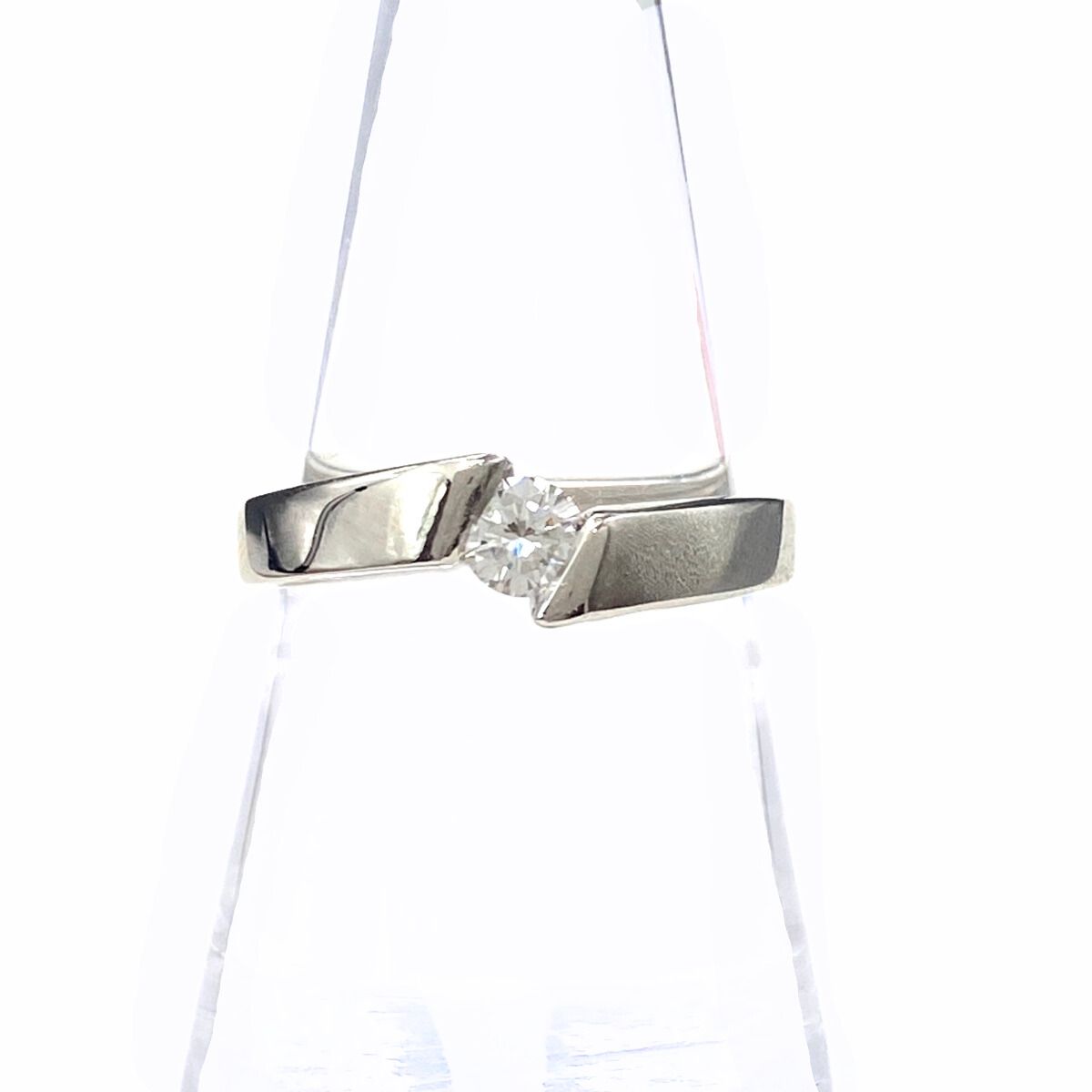 ダイヤモンド デザインリング プラチナ 指輪 リング 16号 Pt900 ダイヤモンド レディース