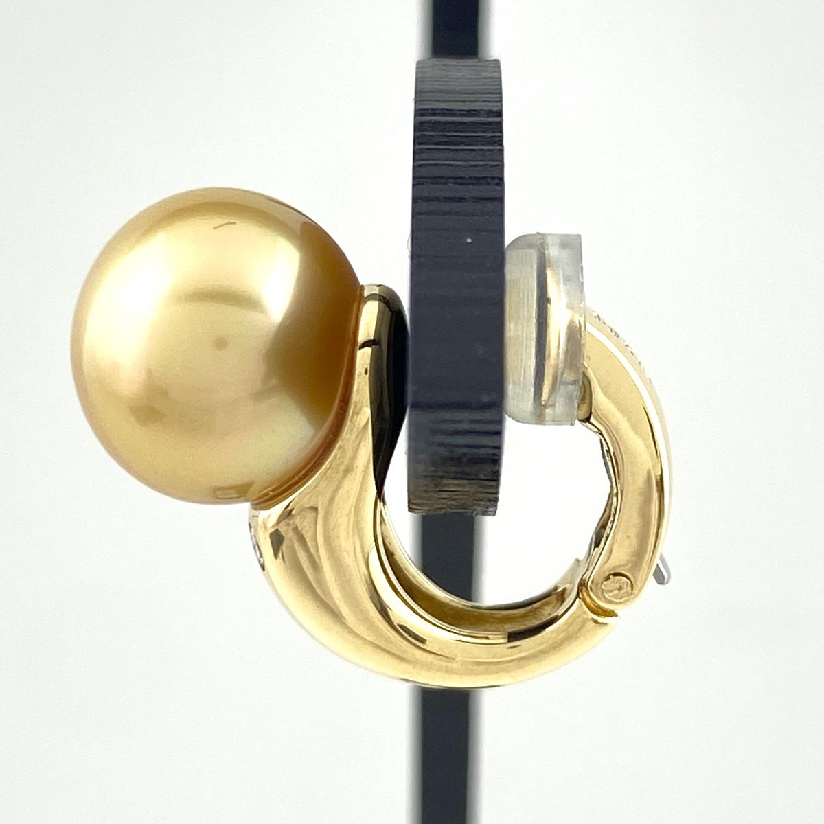 タサキ TASAKI パール デザインイヤリング YG イエローゴールド メレダイヤ 真珠 イヤリング K 18 ダイヤモンド レディース