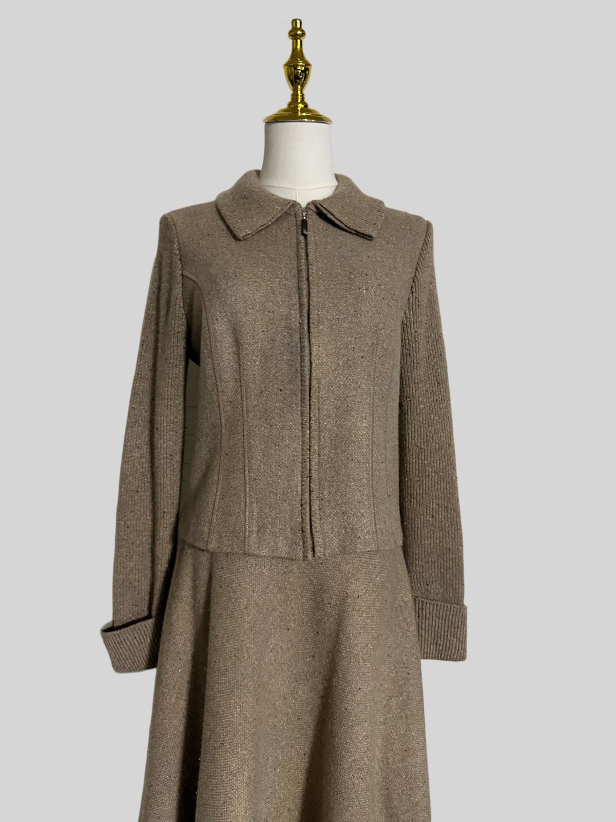 極美品FOXEY/フォクシーブティック ニットジャケット×スカート