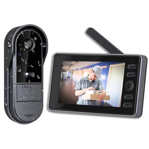 ZAIDER テレビドアホン カメラ付き インターホン 工事不要 2025改良 自動録画&遠隔監視 ドアホン ワイヤレス 2.4GHz 双方向通話 暗視撮影 超広角 IP65防水 防犯対策 玄関 屋外 日本語説明書&32GB mi a5010801