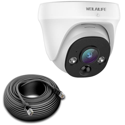 4K800万画素 双方向通話 WEILAILIFEドーム型 有線 poe 防犯カメラセットランキング 屋外 poe給電 監視カメラ 録画機セット増設 9711aa99