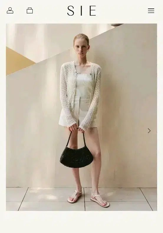 SIE プレ ポインテル ニット カーディガン 白 ネイビー