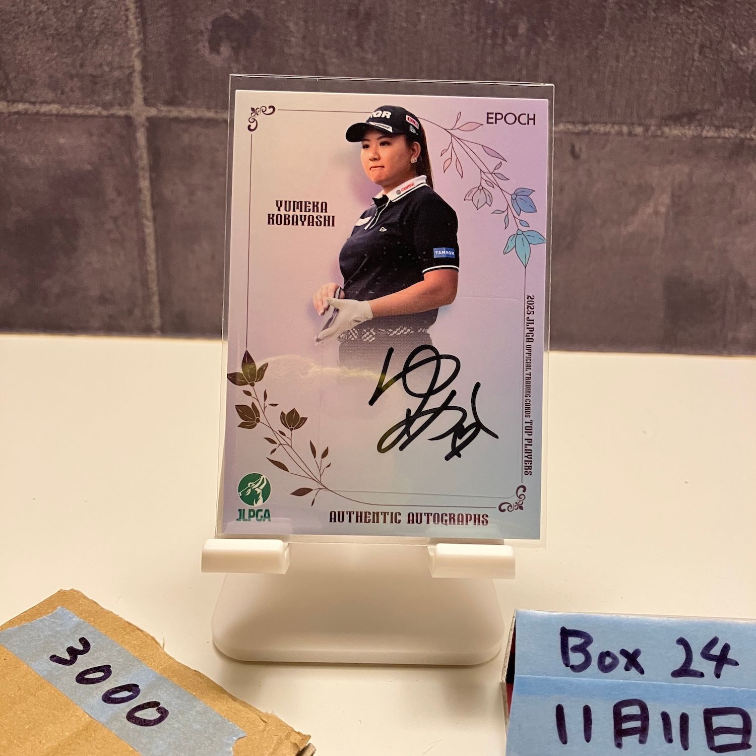 2025 EPOCH 小林夢果 Yumeka Kobayashi 71/78 直筆サインカード JLPGA