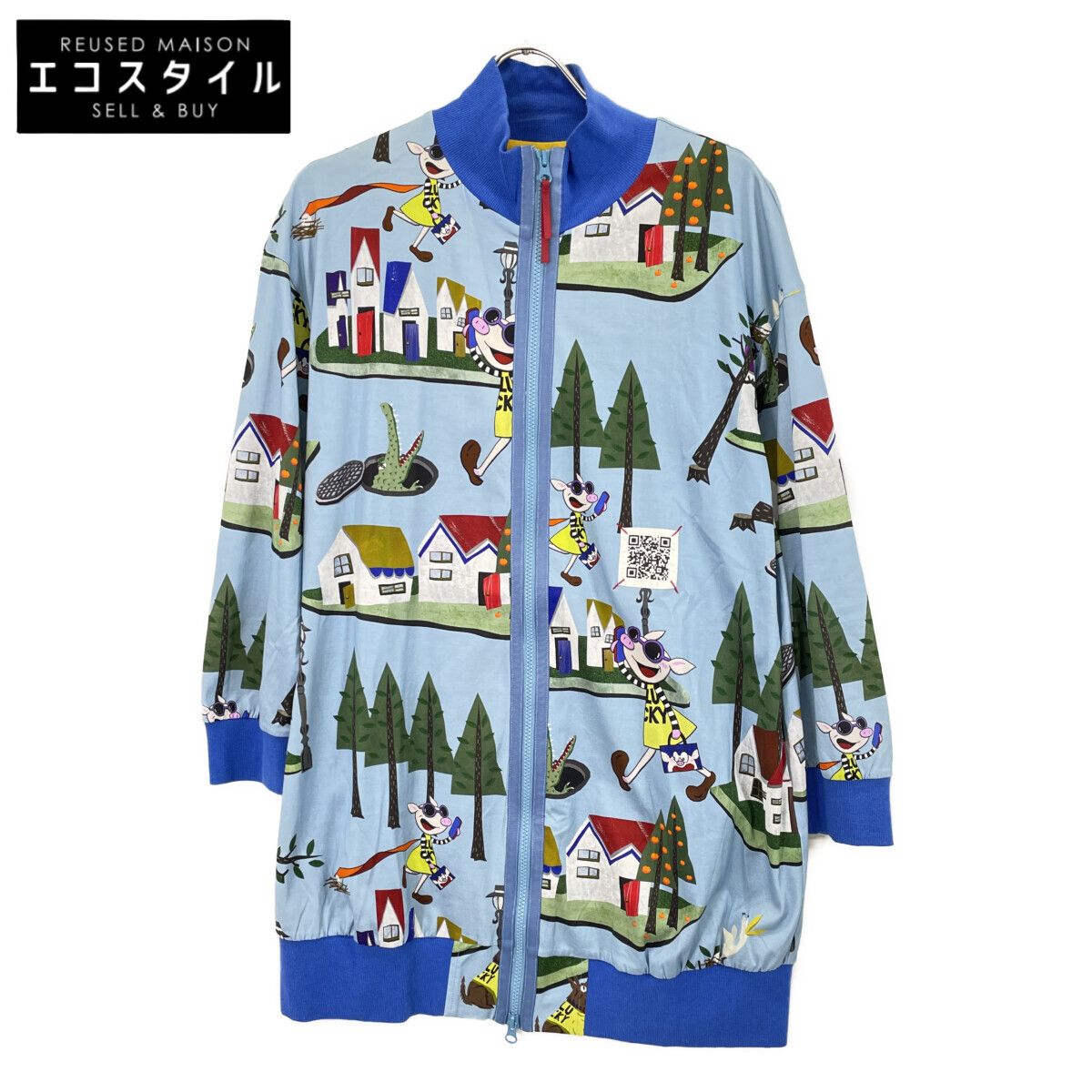 OLLEBOREBLA アルベロベロ 531483 ブルー ぶたさん パーカ 表記無し