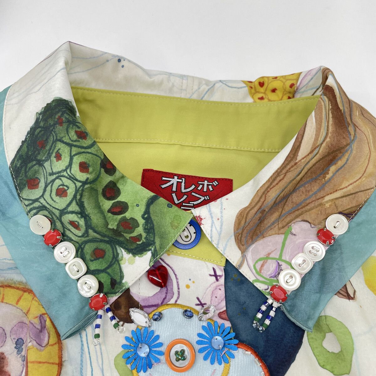 OLLEBOREBLA アルベロベロ 116660 ﾏﾙﾁｶﾗｰ ぶたさん ﾋﾞｼﾞｭｰ付きｼｬﾂ 表記