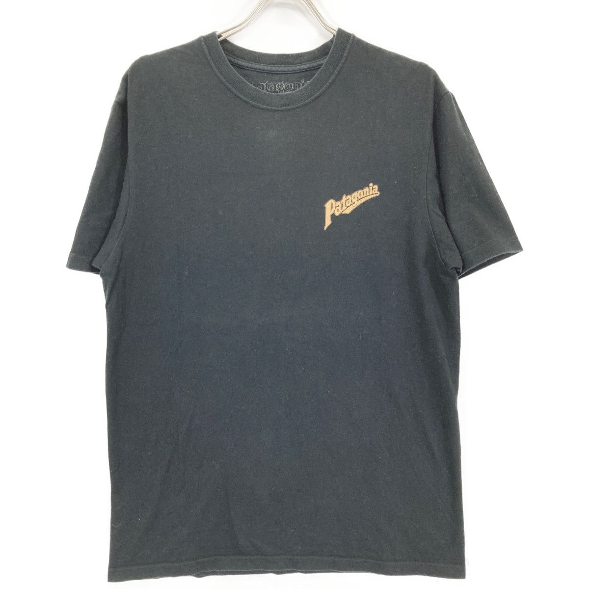 patagonia パタゴニア ブラック コットン 浮世絵Tシャツ M