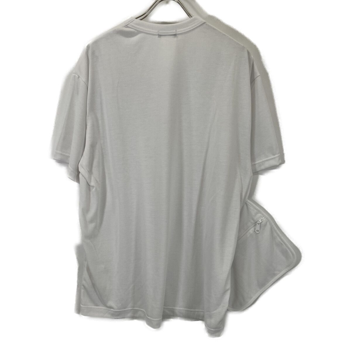 COMMEdesGARCONS HOMME PLUS コムデギャルソンオムプリュス 25 SS PO-T 018 ﾎﾜｲﾄ ﾎﾟﾘｴｽﾃﾙ Zip Short Sleeve T-Shirt S