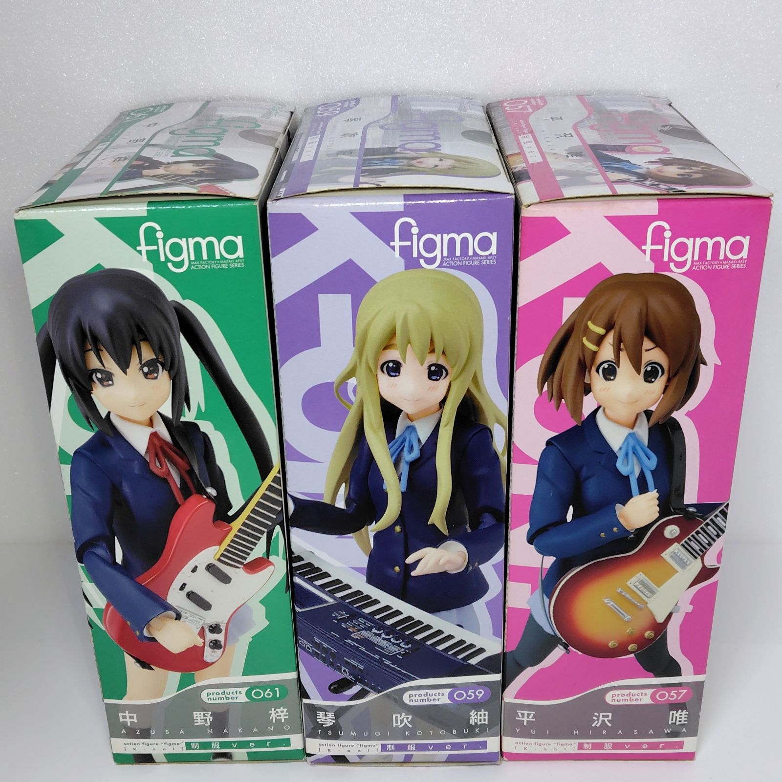 けいおん figma 平沢唯 田井中律 秋山澪 琴吹紬 中野梓 フィギュア Max Factory（マックスファクトリー） figma けいおん! 平沢唯 制服ver