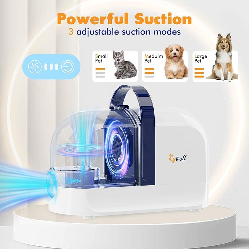 犬のグルーミング掃除機 Rywell犬の毛の掃除機12000Pa 毛づくろいのための静かな犬の掃除機 ペットバリカンと1.5L犬のグルーミングキット WWW_OPDRERGINERDOGAN_COM