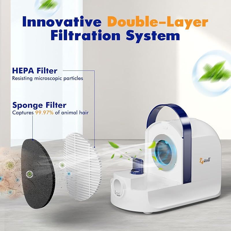 Rywell犬の毛の掃除機12000Pa