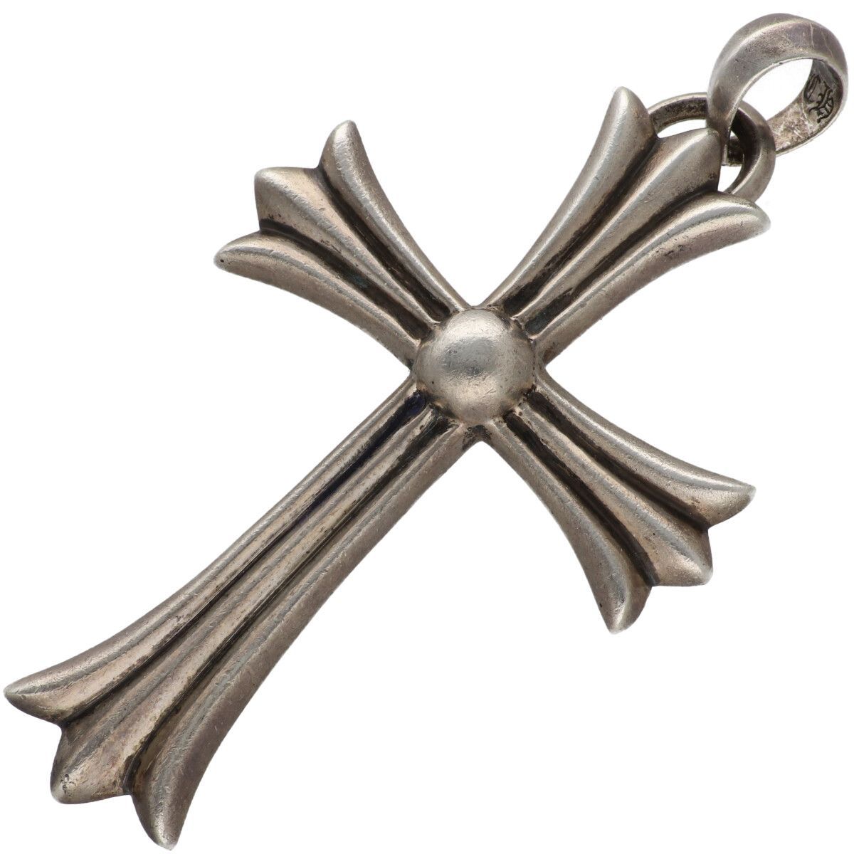 CHROME HEARTS クロムハーツ ラージCHクロス ベイル SV 925 シルバー ネックレス ペンダント トップ RS
