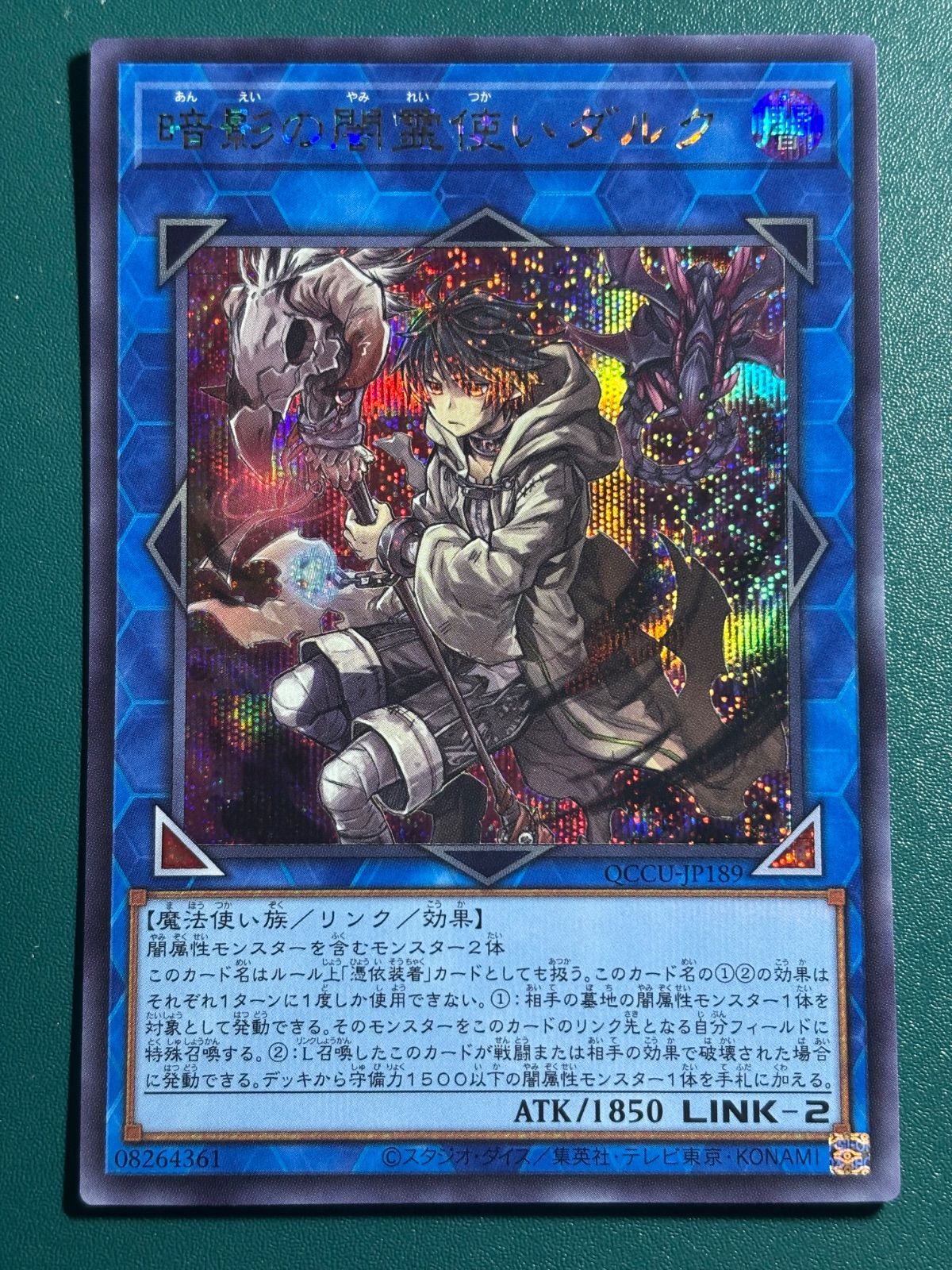 遊戯王 暗影の闇霊使いダルク シークレット 1枚 遊戯王OCGデュエル