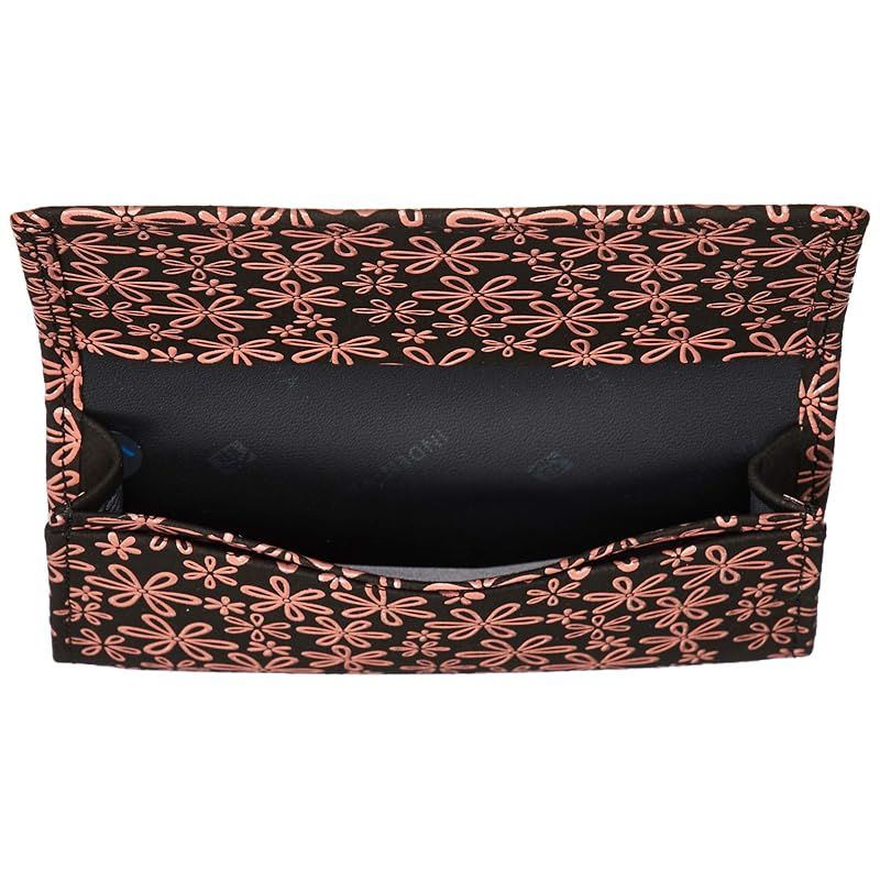  インデンヤ 名刺入れ 2501-51-160 黒地×ピンク漆 雪割草柄 名刺入れ 小物