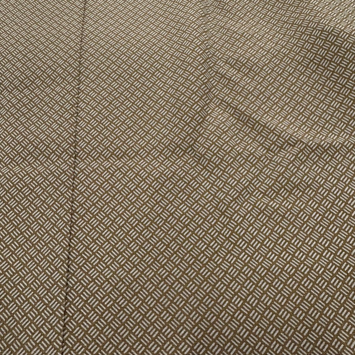  道中着 身丈97 5 cm 裄丈66 M 和装コート 網代 灰茶 正絹 秀品 羽織 着物 浴衣