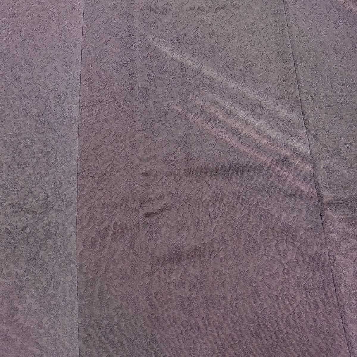 道中着 身丈104 cm 裄丈64 M 和装コート 地紋 斜縞 紫 正絹 秀品