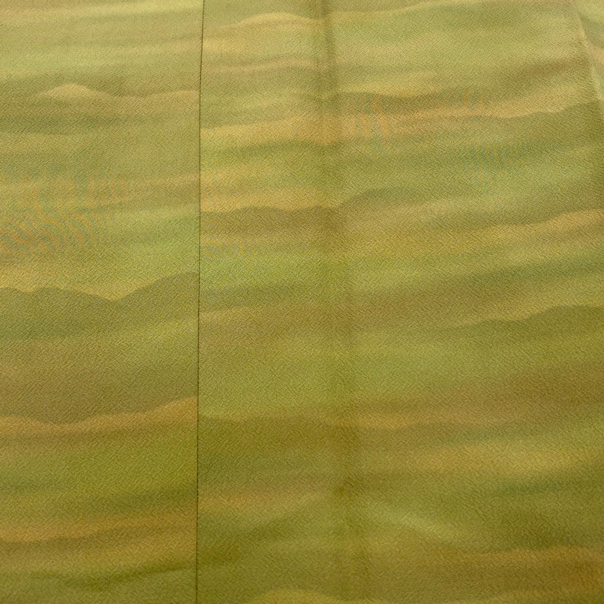  道中着 身丈123 cm 裄丈65 M 和装コート 着物衿 霞 灰緑 正絹 秀品 羽織 着物 浴衣