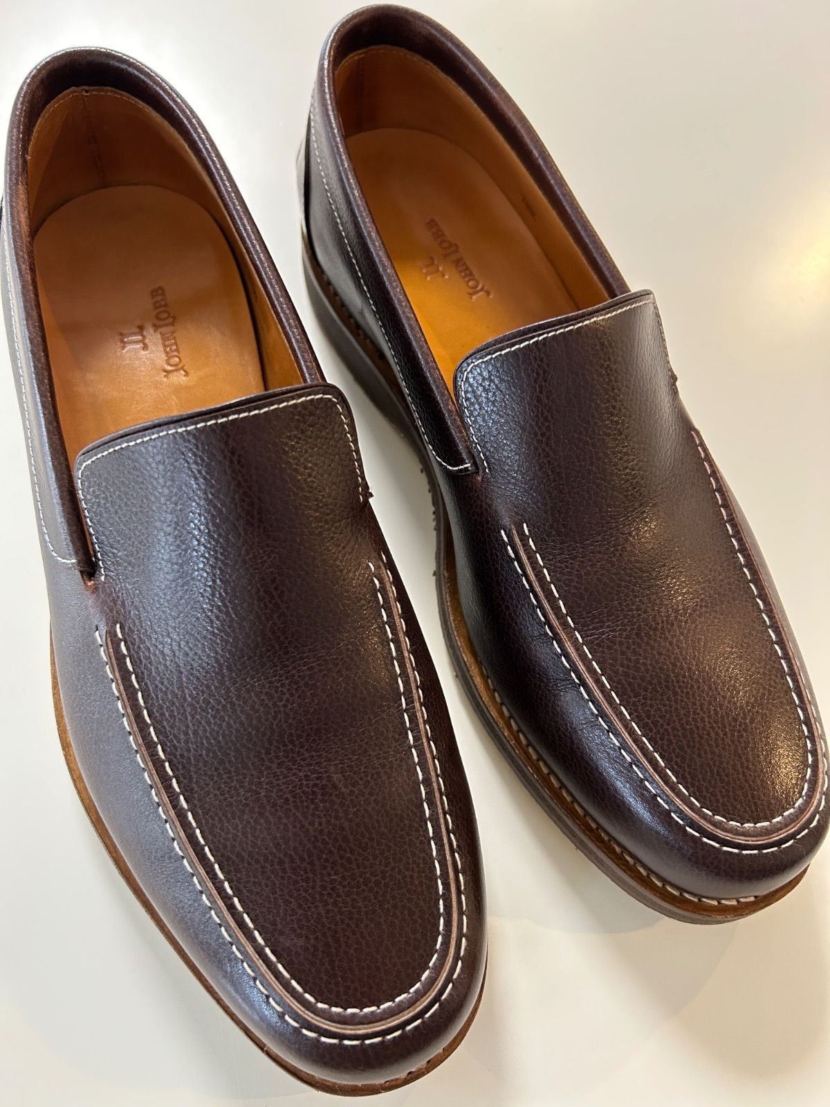 ジョンロブMIAMIマイアミ焦げ茶メンズローファーレザースリッポンシューズ紳士靴ダークブラウンエグゼクティブシューズ ブランド