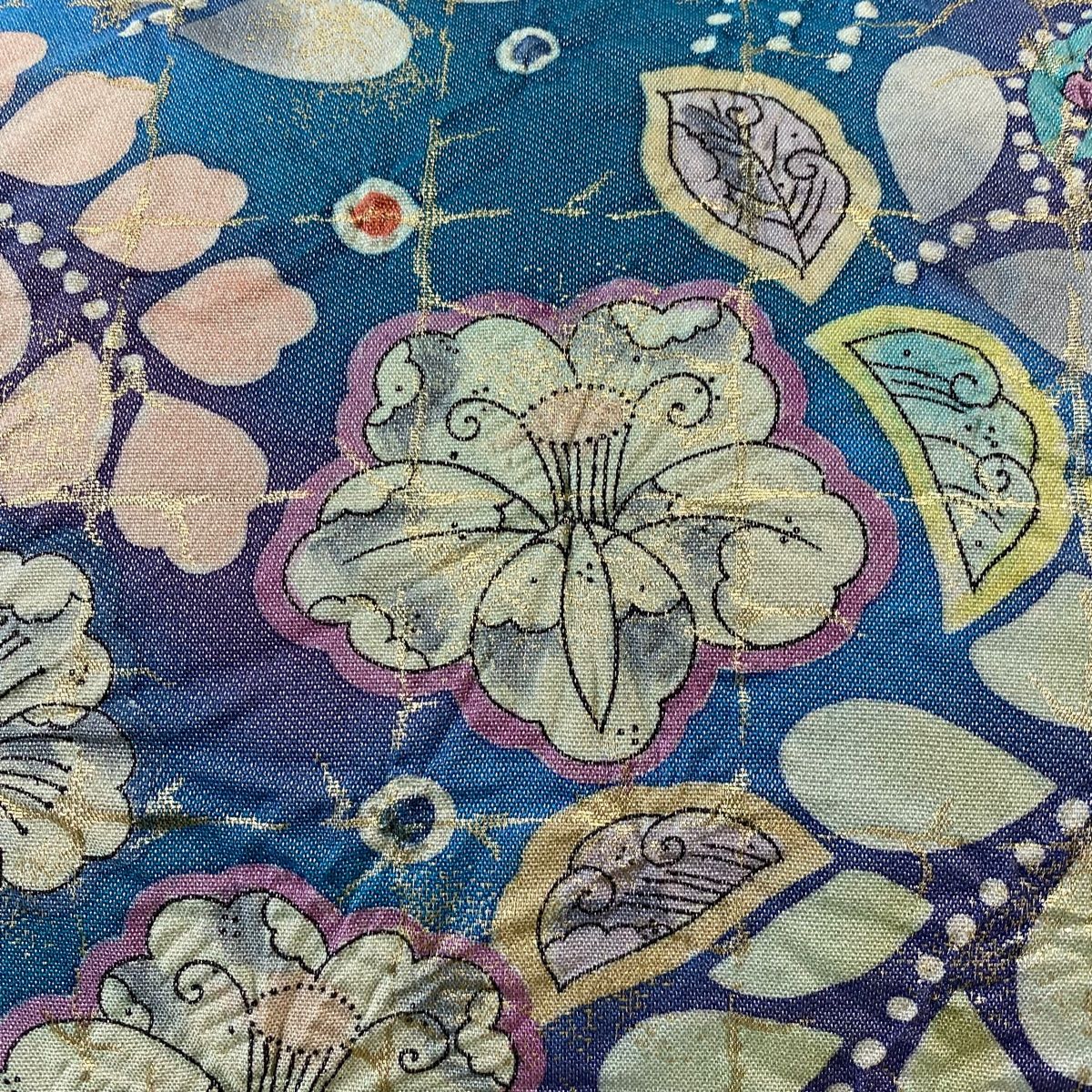 正絹　お太鼓袋帯【辻ヶ花】No2861 袋帯 秀品 辻が花 霞 刺繍 箔 ピンク お太鼓柄 正絹 【中古】 - メルカリ