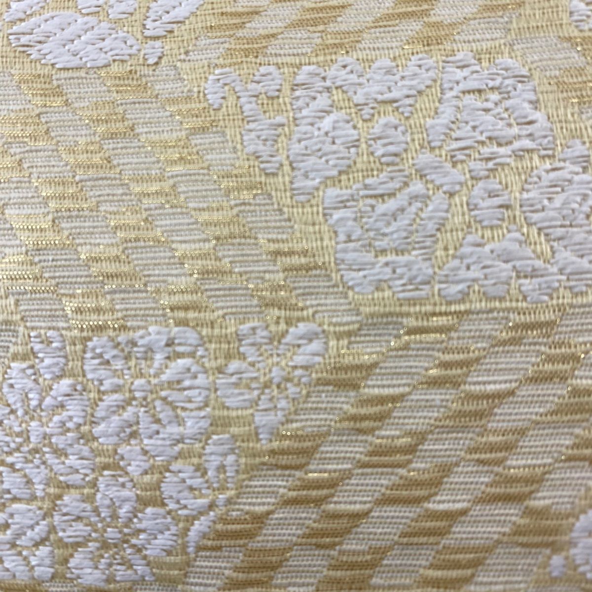 美品】 袋帯 名品 花菱 波頭 箔 薄黄 六通 正絹 【中古】 - メルカリ