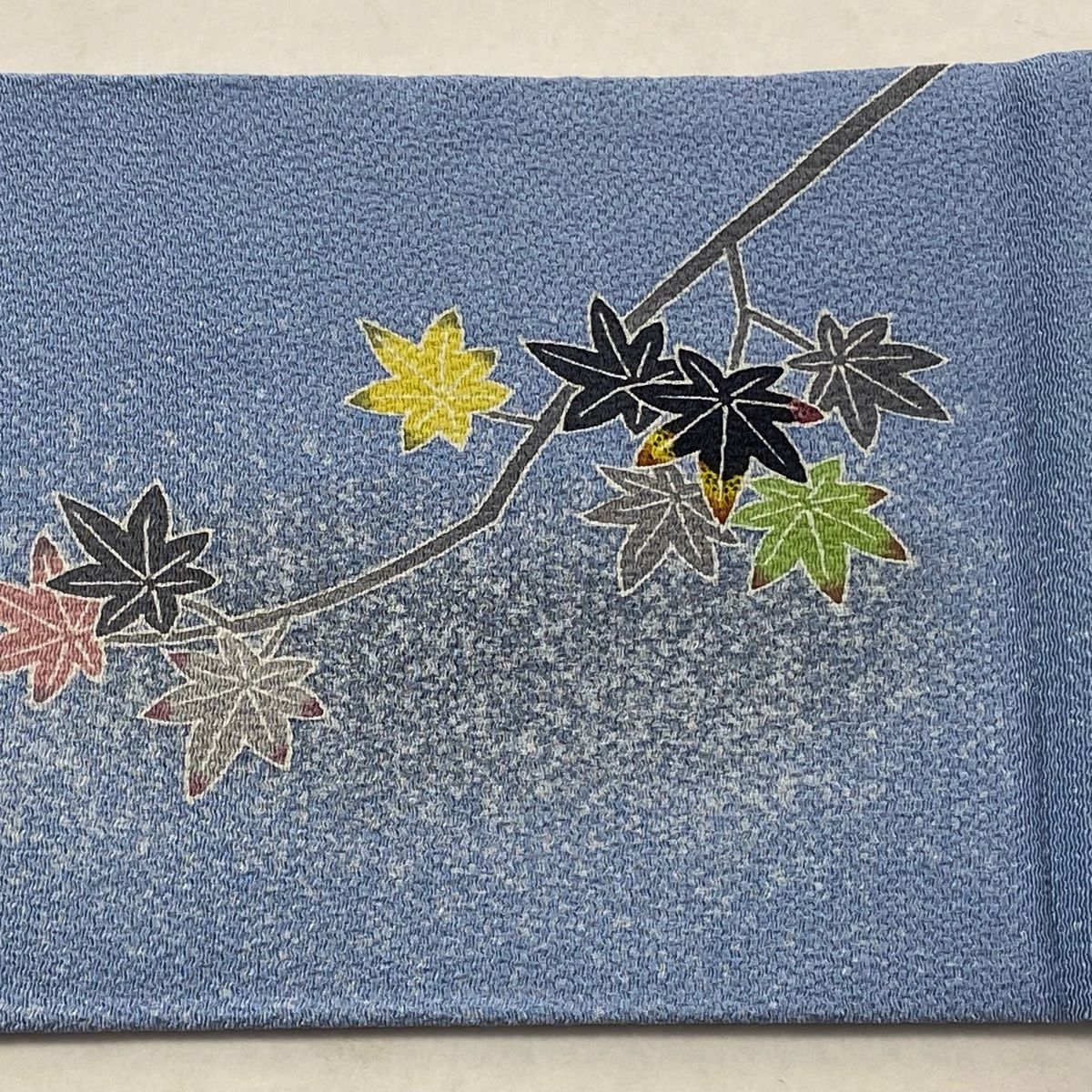 美品】 名古屋帯 逸品 人間国宝 羽田登喜男 落款 鴛鴦 紅葉 金銀彩