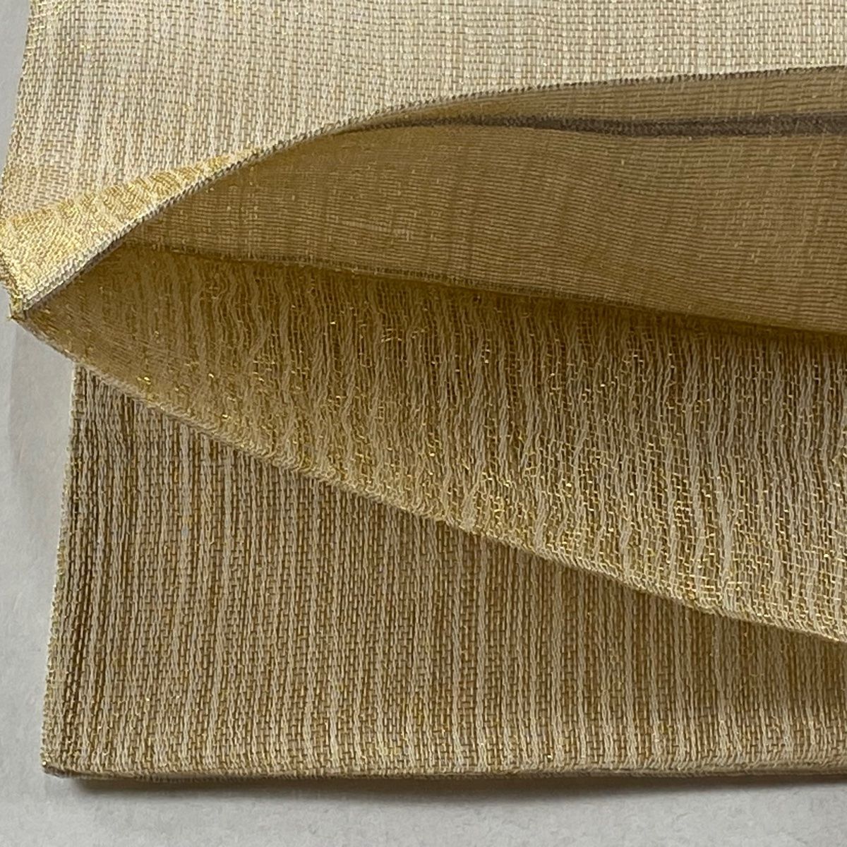  袋帯 夏帯 華文 金銀糸 金色 お太鼓柄 正絹 袋帯 帯