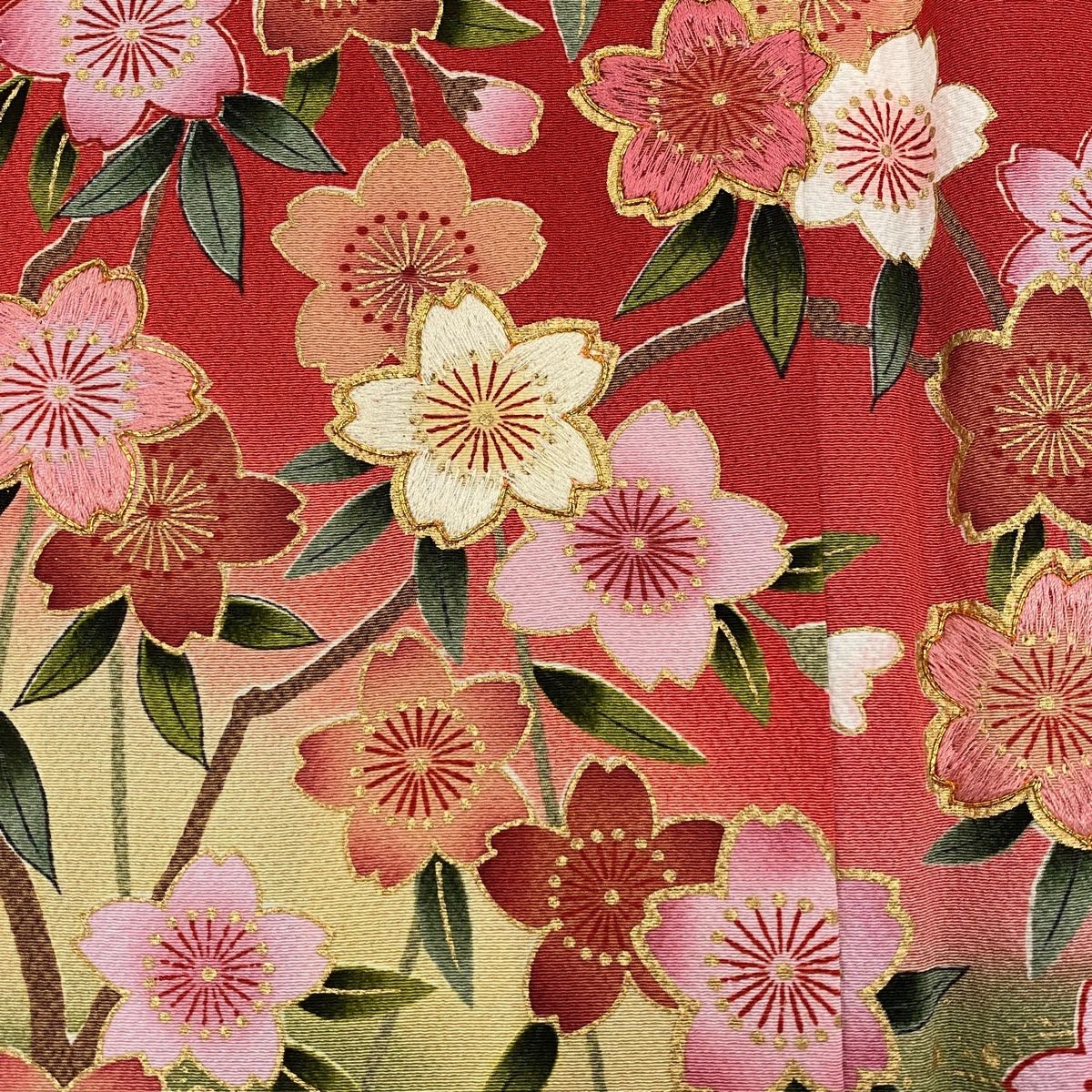 花井幸子 振袖 身長157-172cm 赤 正絹 花井幸子 振袖 身長157-172cm 赤 正絹